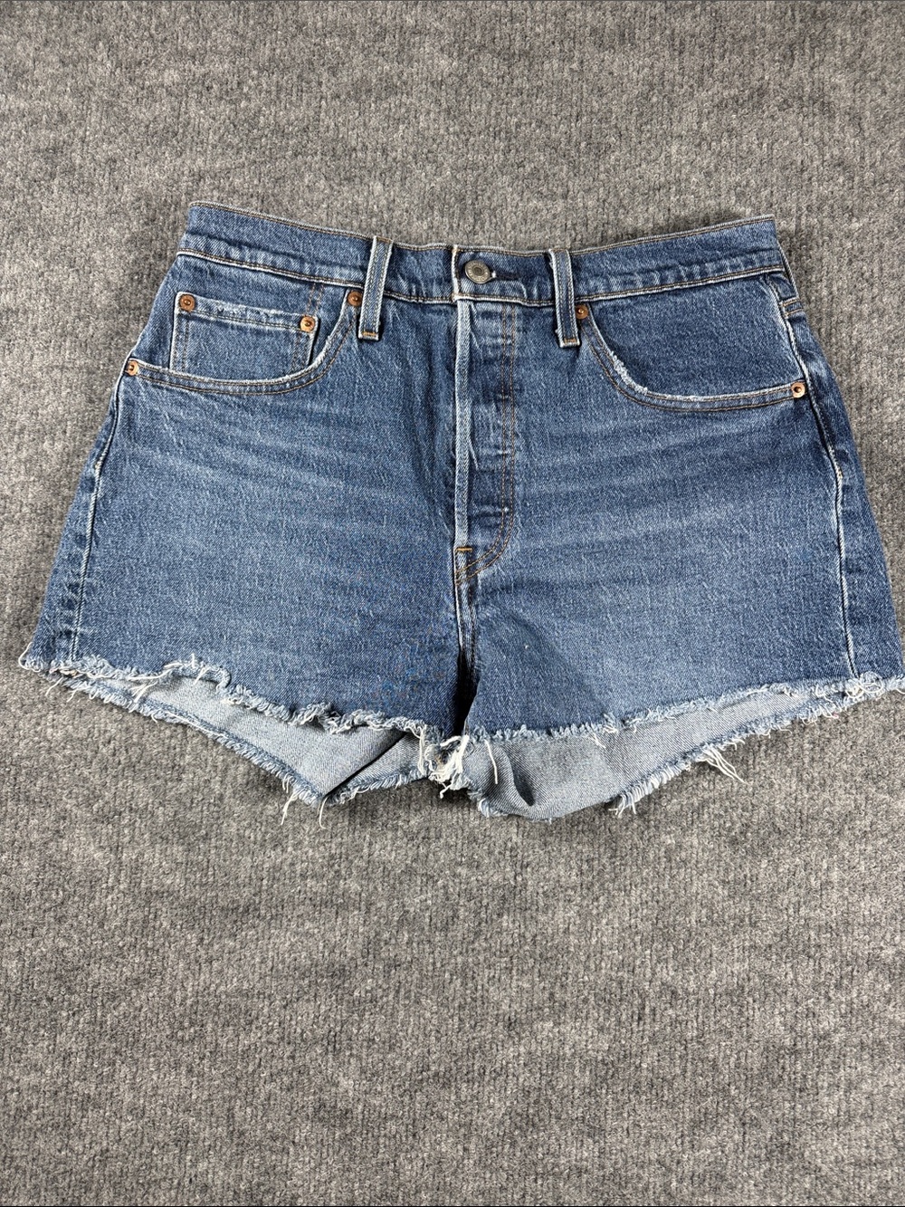 Levi's 501 Original High-Rise Cut-Off Denim Shorts